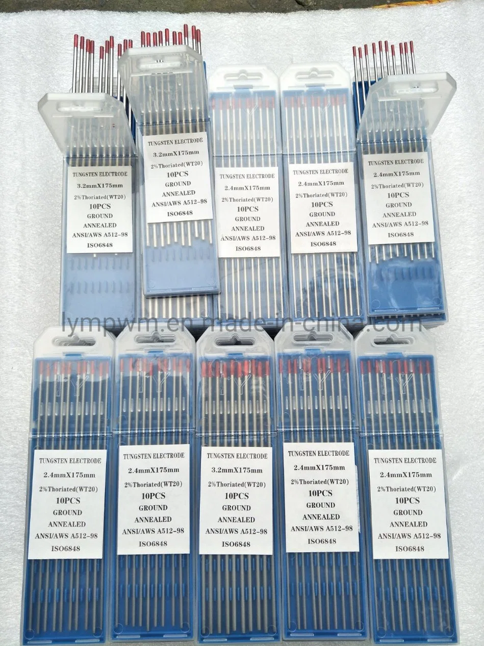 Tungsten Electrodes Wt20 (red) / Wp (green) Tungsten Electrodes / Wl20 (blue) Tungsten Electrodes/ Wc20 (gray) Tungsten Welding Rods Electrodes